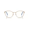Tom Ford - Blue Block Optical Glasses - Round Metal Optical Glasses - Pink - FT5573-B - Optical Glasses - Tom Ford Eyewear - Avvenice