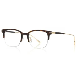 Tom Ford - Blue Block Optical Glsses - Browline Optical Glsses - Dark Havana - FT5645-D - Optical Glsses - Tom Ford Eyewear - Avvenice