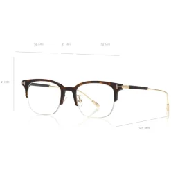 Tom Ford - Blue Block Optical Glsses - Browline Optical Glsses - Dark Havana - FT5645-D - Optical Glsses - Tom Ford Eyewear - Avvenice