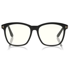 Tom Ford - Blue Block Optical Glasses - Round Acetate Optical Glasses - Black - FT5481-B - Optical Glasses - Tom Ford Eyewear - Avvenice