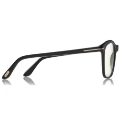 Tom Ford - Blue Block Optical Glasses - Round Acetate Optical Glasses - Black - FT5481-B - Optical Glasses - Tom Ford Eyewear - Avvenice