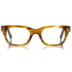 Tom Ford - Blue Block Optical Glasses - Square Optical Glasses - Opal Honey - FT5536-B - Optical Glasses - Tom Ford Eyewear - Avvenice