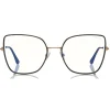Tom Ford - Blue Block Optical Glasses - Butterfly Metal Optical Glasses - Black - FT5630-B - Optical Glasses - Tom Ford Eyewear - Avvenice