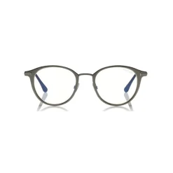 Tom Ford - Blue Block Optical Glasses - Round Metal Optical Glasses - Brown - FT5528-B - Optical Glasses - Tom Ford Eyewear - Avvenice