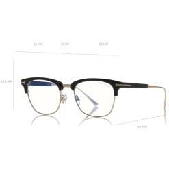 Tom Ford - Blue Block Optical Glasses - Square Optical Glasses - Black - FT5590-F-B - Optical Glasses - Tom Ford Eyewear - Avvenice