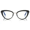 Tom Ford - Blue Block Optical Glasses - Cat-Eye Metal Optical Glasses - Black - FT5580-B - Optical Glasses - Tom Ford Eyewear - Avvenice