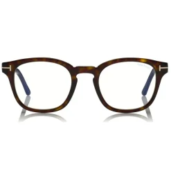 Tom Ford - Blue Block Optical Glasses - Round Optical Glasses - Dark Havana - FT5532-B - Optical Glasses - Tom Ford Eyewear - Avvenice