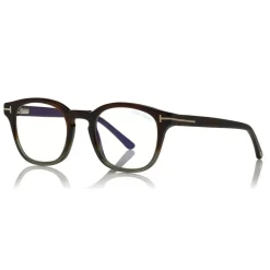 Tom Ford - Blue Block Optical Glasses - Round Optical Glasses - Grey Havana - FT5532-B - Optical Glasses - Tom Ford Eyewear - Avvenice