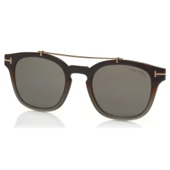 Tom Ford - Blue Block Optical Glasses - Round Optical Glasses - Grey Havana - FT5532-B - Optical Glasses - Tom Ford Eyewear - Avvenice