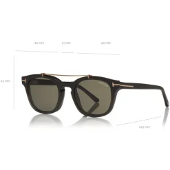 Tom Ford - Blue Block Optical Glasses - Round Optical Glasses - Grey Havana - FT5532-B - Optical Glasses - Tom Ford Eyewear - Avvenice