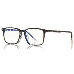 Tom Ford - Blue Block Optical Glasses - Square Optical Glasses - Light Havana - FT5607-B - Optical Glasses - Tom Ford Eyewear - Avvenice
