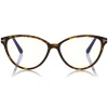 Tom Ford - Blue Block Optical Glasses - Cat-Eye Optical Glasses - Dark Havana - FT5545-B - Optical Glasses - Tom Ford Eyewear - Avvenice