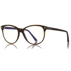 Tom Ford - Blue Block Optical Glasses - Cat-Eye Optical Glasses - Dark Havana - FT5544-B - Optical Glasses - Tom Ford Eyewear - Avvenice