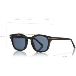Tom Ford - Blue Block Optical Glasses - Round Acetate Optical Glasses - Black - FT5532-B - Optical Glasses - Tom Ford Eyewear - Avvenice