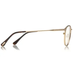 Tom Ford - Blue Block Optical Glasses - Round Metal Optical Glasses - Rose Gold - FT5528-B - Optical Glasses - Tom Ford Eyewear - Avvenice