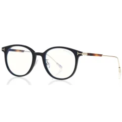 Tom Ford - Blue Block Optical Glasses - Round Metal Optical Glasses - Blue - FT5644-D-B – Optical Glasses - Tom Ford Eyewear - Avvenice