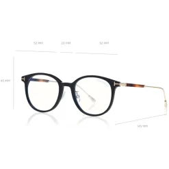 Tom Ford - Blue Block Optical Glasses - Round Metal Optical Glasses - Blue - FT5644-D-B – Optical Glasses - Tom Ford Eyewear - Avvenice