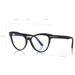 Tom Ford - Blue Block Optical Glasses - Cat-Eye Optical Glasses - Black - FT5639-B - Optical Glasses - Tom Ford Eyewear - Avvenice