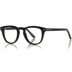 Tom Ford - Blue Block Round Optical Glasses - Round Optical glasses - Black - FT5488-B - Optical Glasses - Tom Ford Eyewear - Avvenice