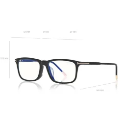 Tom Ford - Blue Block Square Optical Glasses - Square Optical Glasses - Black - FT5646-D-B - Optical Glasses - Tom Ford Eyewear - Avvenice