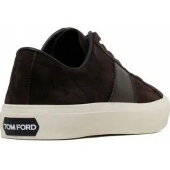 Tom Ford - Brown and Cream Low Top Sneakers - Tom Ford Exclusive Luxury Collection - Avvenice