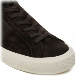Tom Ford - Brown and Cream Low Top Sneakers - Tom Ford Exclusive Luxury Collection - Avvenice
