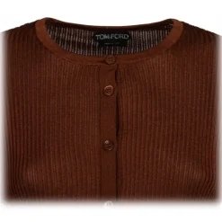 Tom Ford - Brown Jersey Cardigan - Tom Ford Exclusive Luxury Collection - Avvenice