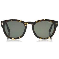 Tom Ford - Bryan Sunglasses - Round Acetate Sunglasses - Havana Green - FT0590 - Sunglasses - Tom Ford Eyewear - Avvenice