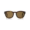 Tom Ford - Bryan Sunglasses - Round Acetate Sunglasses - Havana - FT0590 - Sunglasses - Tom Ford Eyewear - Avvenice
