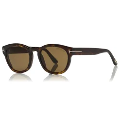 Tom Ford - Bryan Sunglasses - Round Acetate Sunglasses - Havana - FT0590 - Sunglasses - Tom Ford Eyewear - Avvenice