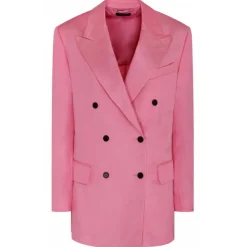 Tom Ford - Bubblegum Pink Double Breasted Blazer - Tom Ford Exclusive Luxury Collection - Avvenice