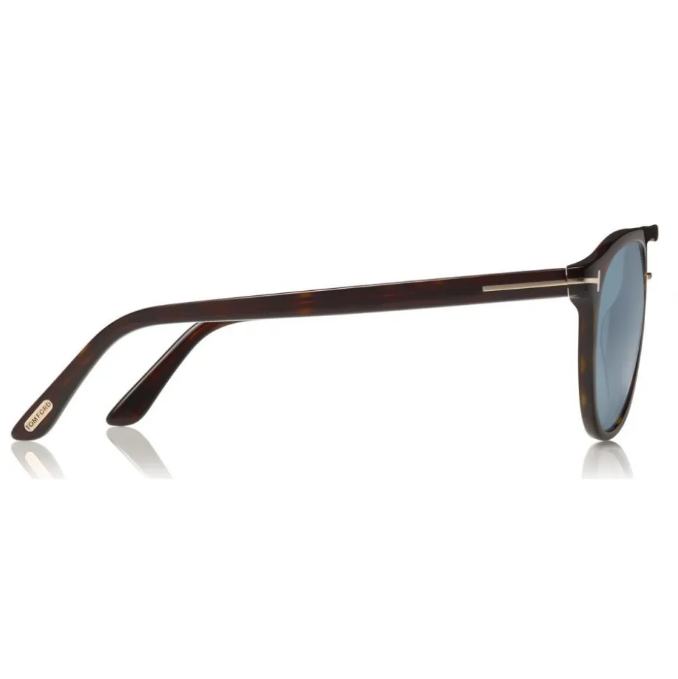 Tom Ford - Burton Sunglasses - Soft Squared Acetate Sunglasses - Havana - FT0697 - Sunglasses - Tom Ford Eyewear - Avvenice