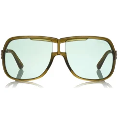 Tom Ford - Caine Sunglasses - Navigator Acetate Sunglasses - Brown Green - FT0800 - Sunglasses - Tom Ford Eyewear - Avvenice