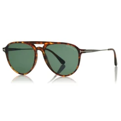 Tom Ford - Carlo Sunglasses - Pilot Acetate Sunglasses - Red Havana - FT0587 - Sunglasses - Tom Ford Eyewear - Avvenice