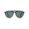 Tom Ford - Carlo Sunglasses - Pilot Acetate Sunglasses - Black - FT0587 - Sunglasses - Tom Ford Eyewear - Avvenice