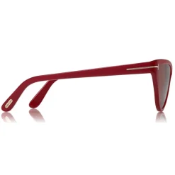 Tom Ford - Charlie Sunglasses - Cat-Eye Acetate Sunglasses - Red - FT0740 - Sunglasses - Tom Ford Eyewear - Avvenice