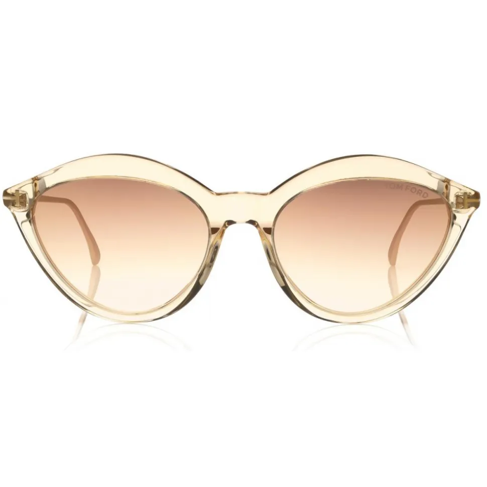 Tom Ford - Chloe Sunglasses - Cat-Eye Acetate Sunglasses - Champagne - FT0663 - Sunglasses - Tom Ford Eyewear - Avvenice