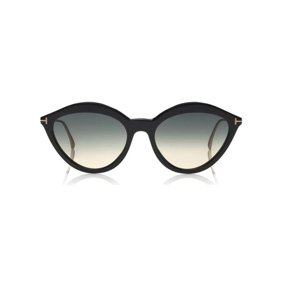Tom Ford - Chloe Sunglasses - Cat-Eye Acetate Sunglasses - Black - FT0663 - Sunglasses - Tom Ford Eyewear - Avvenice