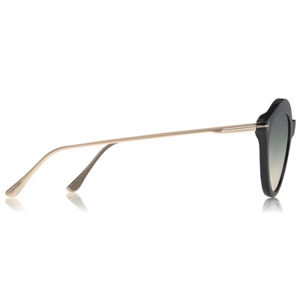 Tom Ford - Chloe Sunglasses - Cat-Eye Acetate Sunglasses - Black - FT0663 - Sunglasses - Tom Ford Eyewear - Avvenice