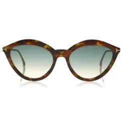 Tom Ford - Chloe Sunglasses - Cat-Eye Acetate Sunglasses - Light Havana - FT0663 - Sunglasses - Tom Ford Eyewear - Avvenice