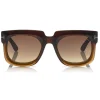 Tom Ford - Christian Sunglasses - Square Acetate Sunglasses - Dark Brown - FT0729 - Sunglasses - Tom Ford Eyewear - Avvenice