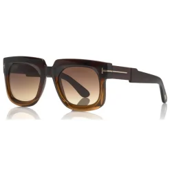 Tom Ford - Christian Sunglasses - Square Acetate Sunglasses - Dark Brown - FT0729 - Sunglasses - Tom Ford Eyewear - Avvenice
