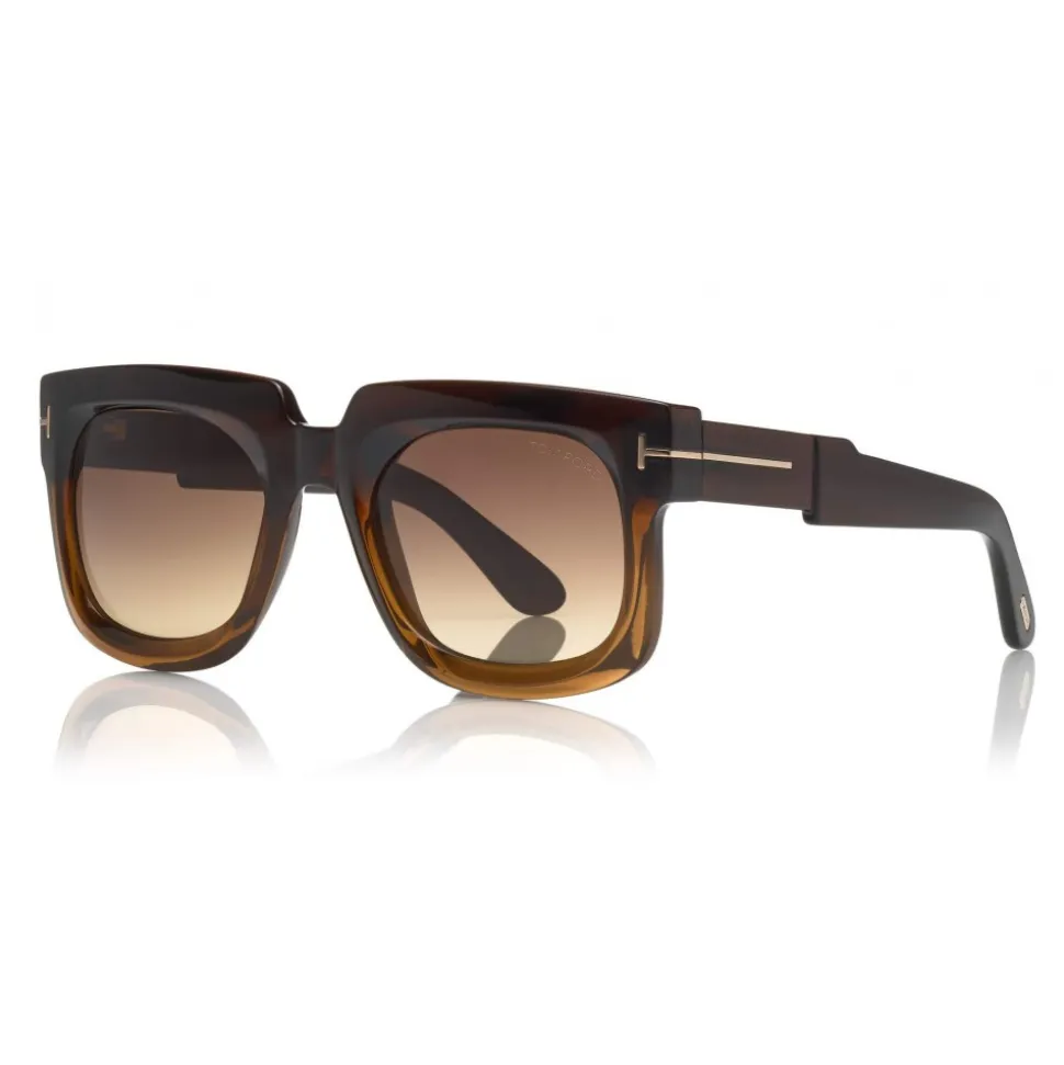 Tom Ford - Christian Sunglasses - Square Acetate Sunglasses - FT0729 - Brown - Tom Ford Eyewear - Avvenice