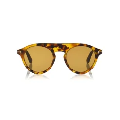 Tom Ford - Christopher Sunglasses - Round Acetate Sunglasses - Olive - FT0633 - Sunglasses - Tom Ford Eyewear - Avvenice