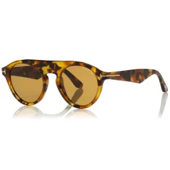 Tom Ford - Christopher Sunglasses - Round Acetate Sunglasses - Olive - FT0633 - Sunglasses - Tom Ford Eyewear - Avvenice