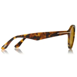 Tom Ford - Christopher Sunglasses - Round Acetate Sunglasses - Olive - FT0633 - Sunglasses - Tom Ford Eyewear - Avvenice