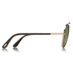 Tom Ford - Curtis Sunglasses - Pilot Shape Sunglasses - Dark Havana - FT0748 - Sunglasses - Tom Ford Eyewear - Avvenice