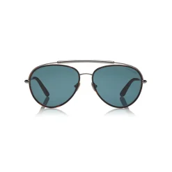 Tom Ford - Curtis Sunglasses - Pilot Shape Sunglasses - Red Havana - FT0748 - Sunglasses - Tom Ford Eyewear - Avvenice