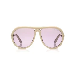 Tom Ford - Cybil Sunglasses - Round Acetate Sunglasses - White - FT0768 - Sunglasses - Tom Ford Eyewear - Avvenice