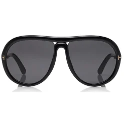 Tom Ford - Cybil Sunglasses - Round Acetate Sunglasses - Black - FT0768 - Sunglasses - Tom Ford Eyewear - Avvenice